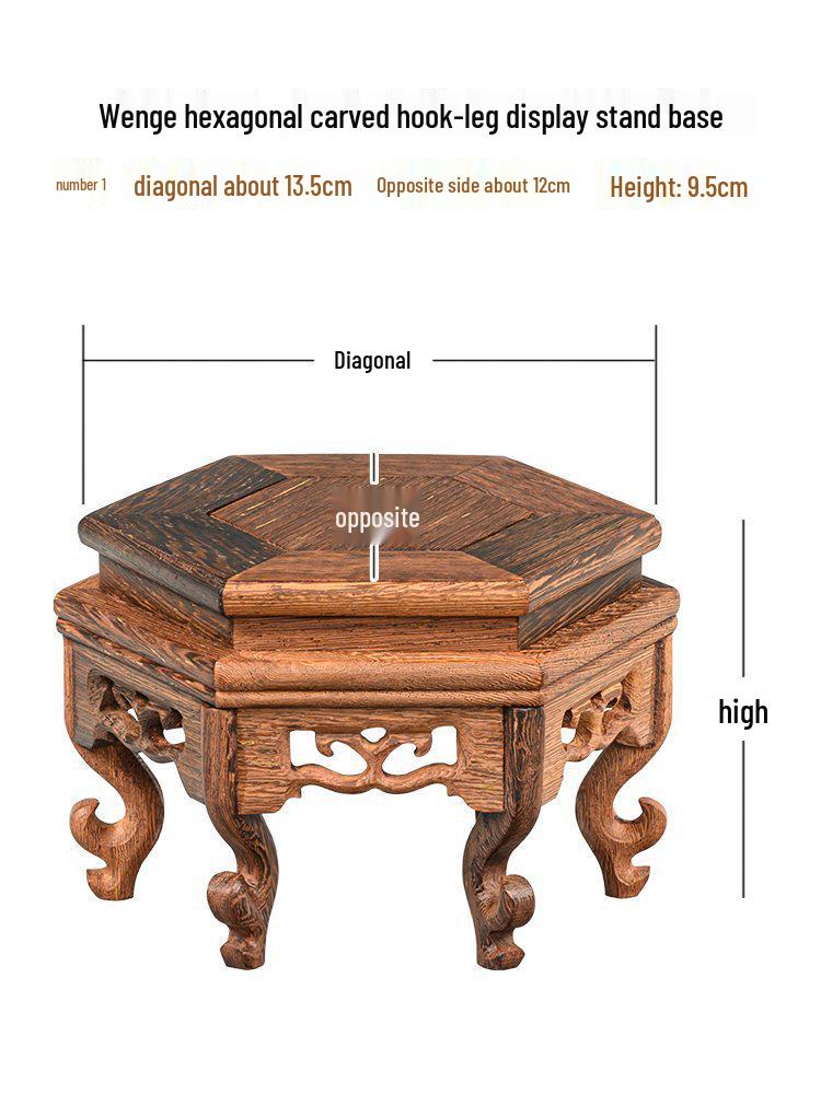 Massivholz-Displaybasis für Flügelhandwerk, Vase, Bonsai, Buddha-Statue oder Teekanne