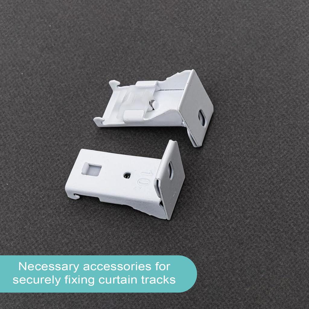 Drapery Track Ceiling Mount Wall Mount Brackets For Drapery Track 6 Piece Bendable Flexible Holder Hardware Set Support For Top