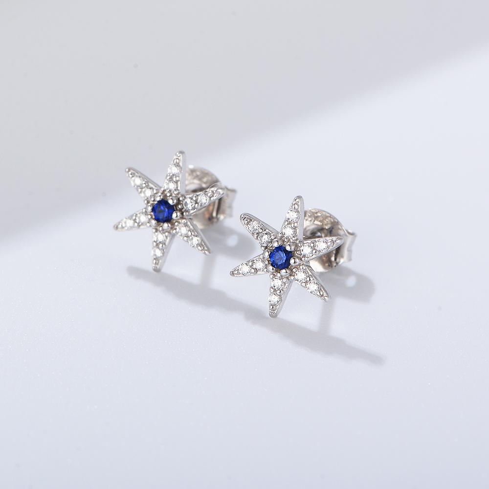 

Women New Fashion Jewelry Earring Dainty Summer 925 Silver Starburst Earrings for women