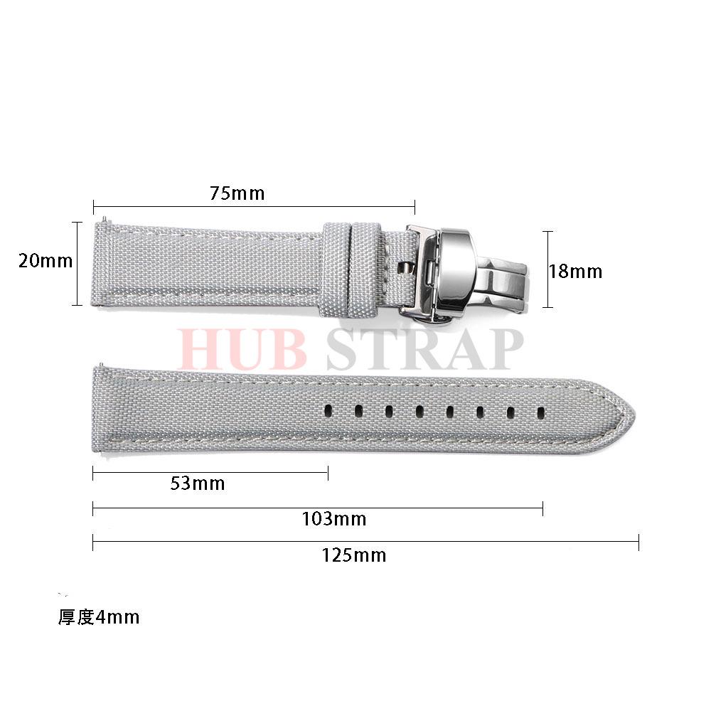 Cinturino Orologio in Tela di Nylon a Rilascio Rapido 20mm 22mm Fibbia a Farfalla per Orologi Omega Seiko Cinturino Orologio Accessori