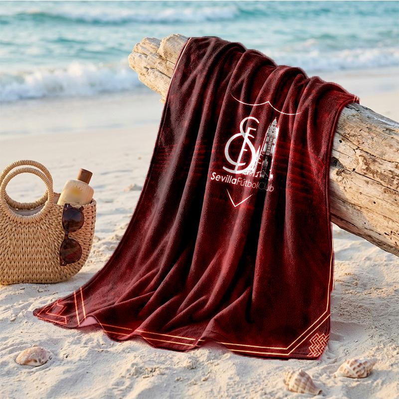 Sevilla FC Print Microvezel Strandlaken Sneldrogend Absorberend Grote Handdoek Voor Strand Zwemmen Reizen