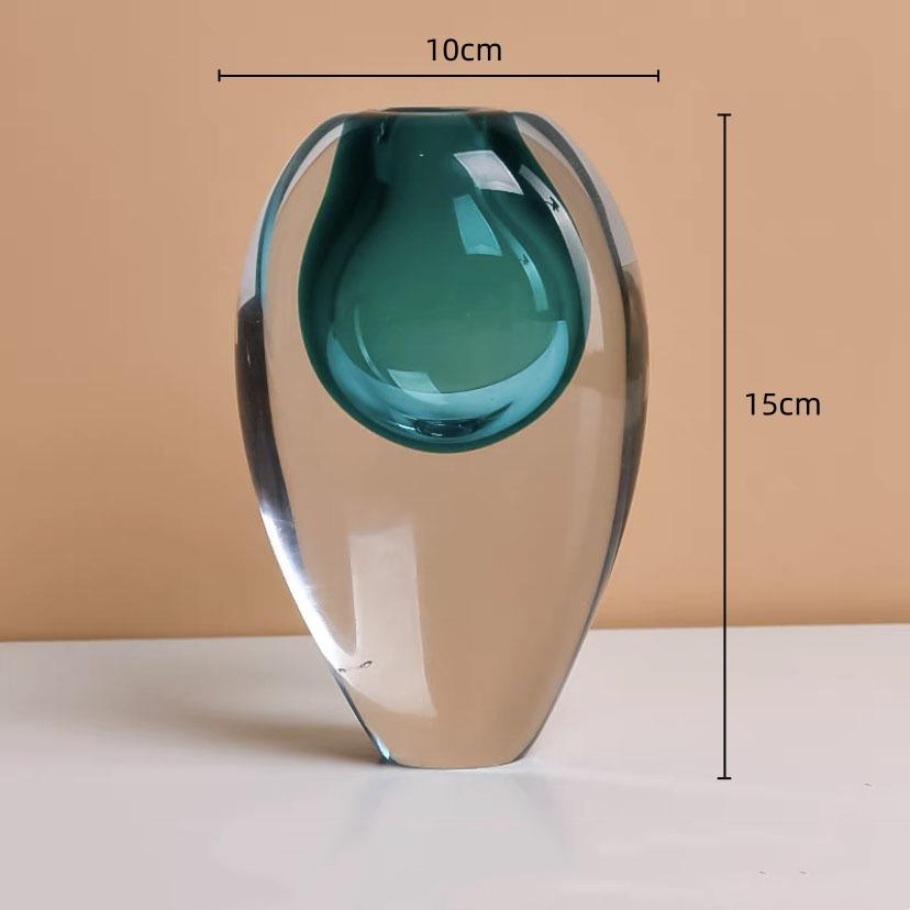 Glass Vase Colour Transparent Thick Bottom Hydroponic Flower Arrangement Accessories Flower Vase Terrarium Home Decoration