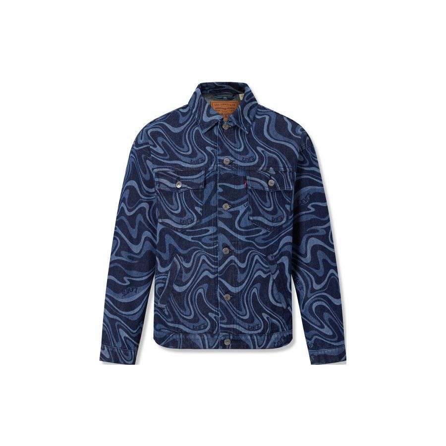 

Levis Однотонный Пиджак с Лацканами Повседневный Карманный Однобортный с Длинным Рукавом Мужские куртки Синий A6810-0001 S