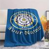 1PC Custom Name Leeds United Football Club Patterned Flannel Blanket For All Seasons for Home Decor Warmth and Comfort Gifts Holiday Present -HE148