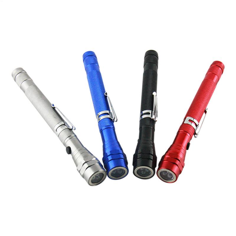Magnet 3 LED Magnetic Pickup Tool Telescoping Flexible Extensible Led Flashlights Perfect Mechanical Pick- Up Tools Gifts
