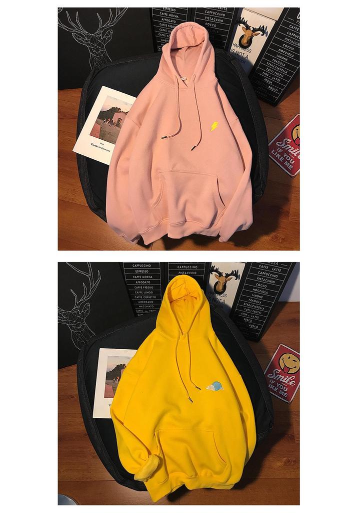2026 Trendy Korean Style Women's Hoodie - Casual Hong Kong Style Plus Size Jacket for Couples