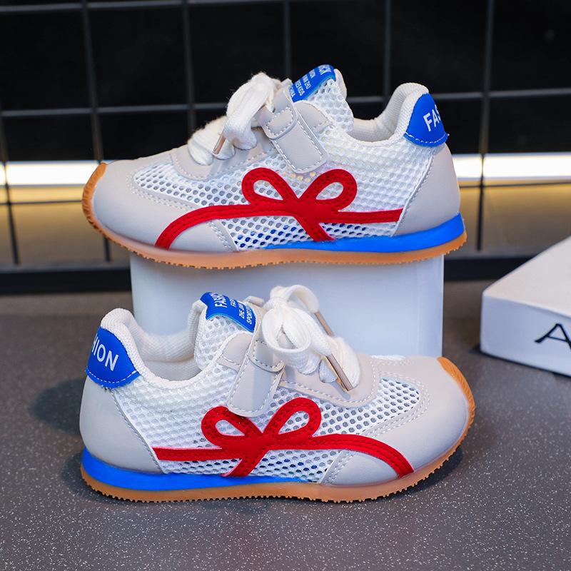 Módní dětské tenisky Čtyři roční období 3-12 let Síťované prodyšné Chlapci Dívky Tenisky Modré Stonožka Protiskluzové Dětské Jednoduché Boty