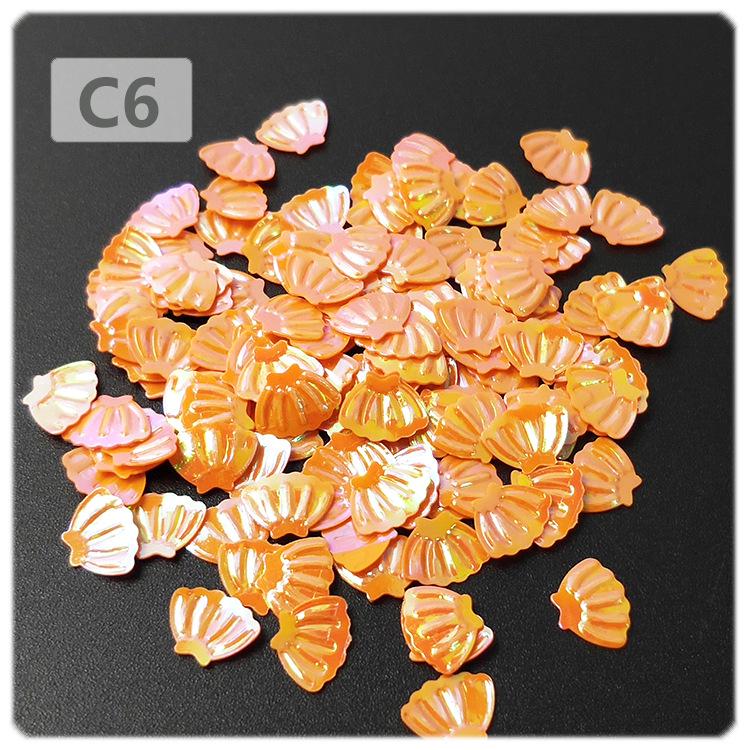 Yaleduo 8mm Mini Gold Shimmer Seashell Sequins - Eye Makeup, Stationery, DIY Jewelry, Epoxy Glitter