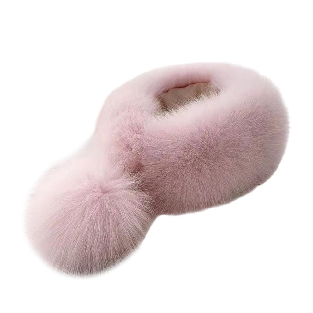 Furry Furs Warm Scarf for Winter Decorative Neck Gaiter Faux Furs Shawl Adult Teens Warm Neckwear Winter Thick Scarf