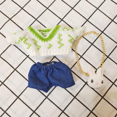 20cm Doll Clothes Hoodies Shorts Mini Clothes Fashion Doll Sweater Coat For Cotton Stuffed Dolls Toys