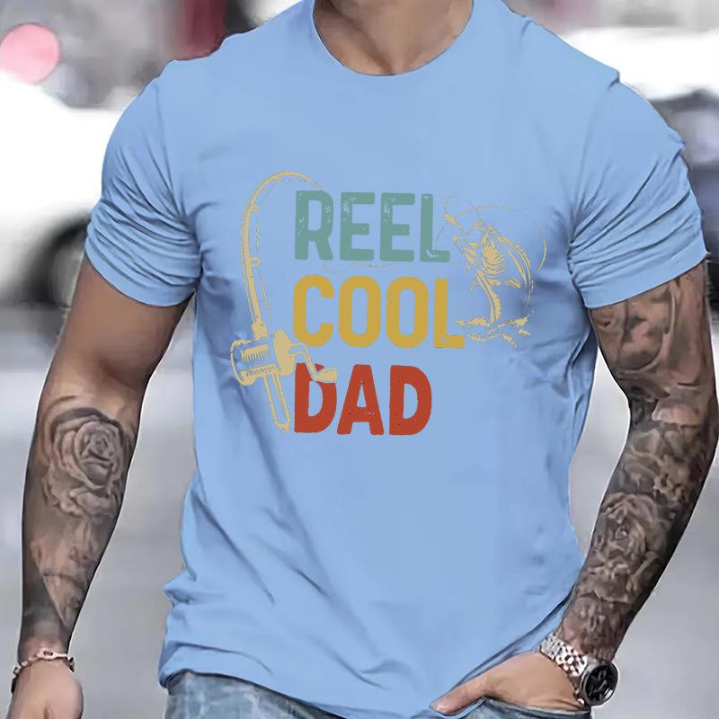 Vintage Reel Cool Dad Print Unisex Tshirt Fashion Fishing Lover Daddy Tee Casual Short Sleeve Streetwear Father Day Shirts Gifts