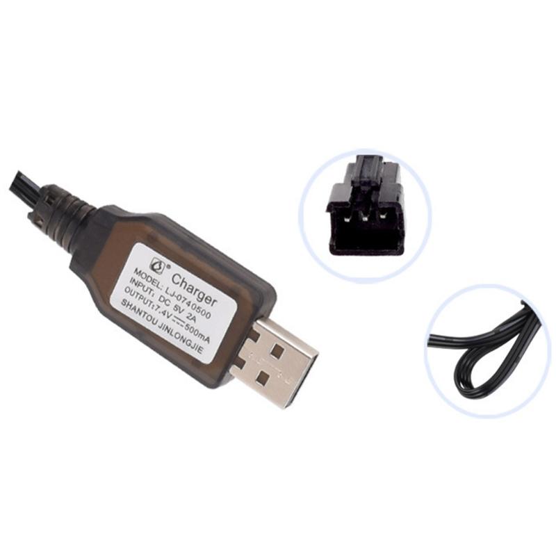 SM3P Plug Lithium Battery Charger Wire 7.4V Charging Cable Cord for Remote Control Watch Twist Car 60cm Length