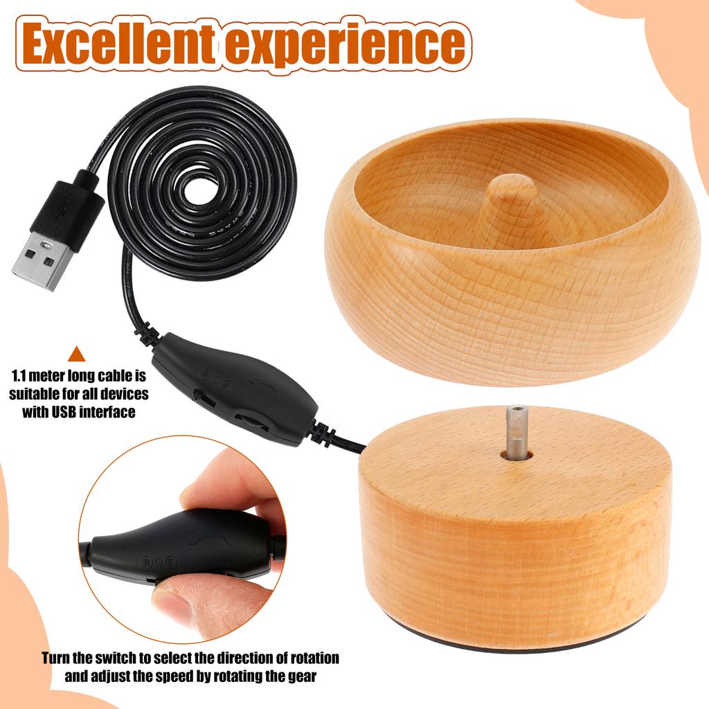 Electric Bead Spinner USB Powered Spin Beading Bowl Adjustable Direction Spin Bead Loader for Bracelets Necklace Jewelry Making
