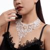 Gothic Choke Necklace Halloween Party Geometric Lace Lace Collarbone Chain