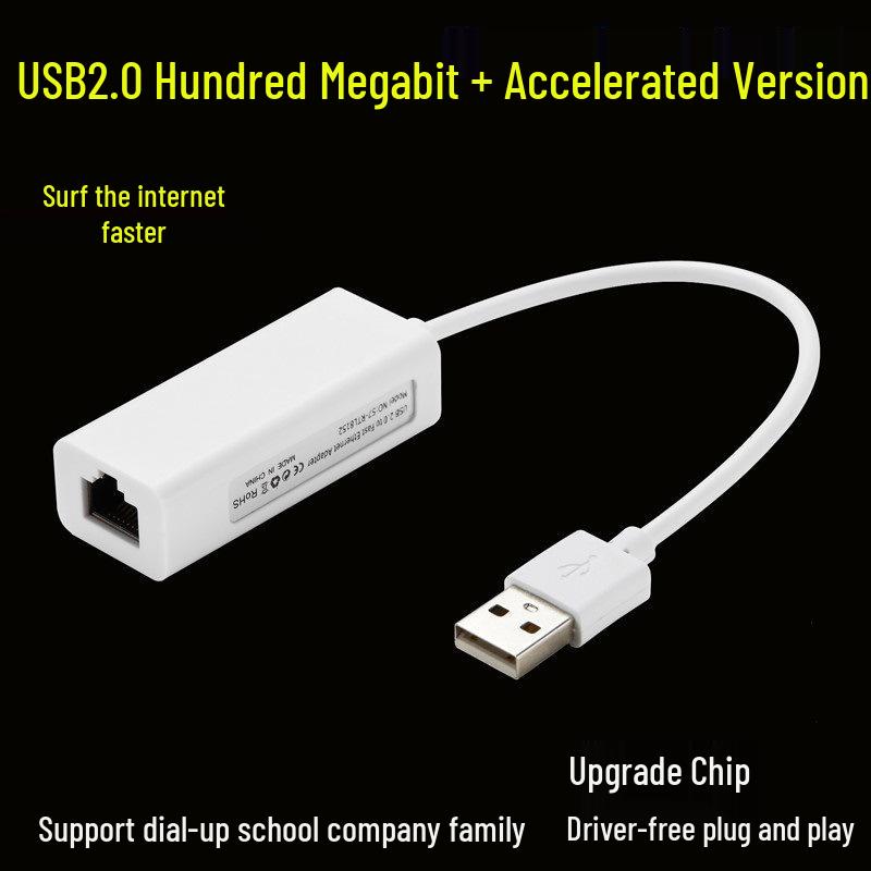 USB Ethernet Adapter for Laptop/Desktop – 100 Mbps Network Interface