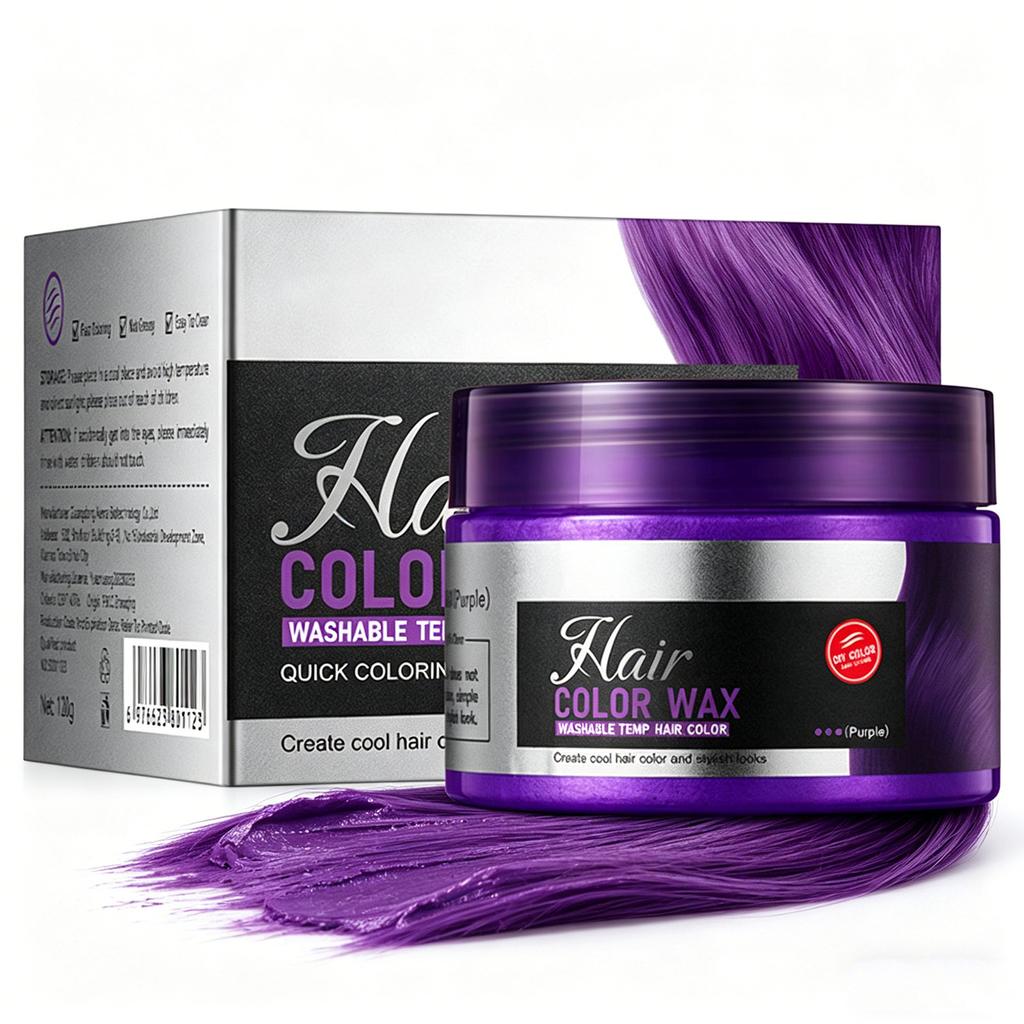 1Pc Washable Temporary Hair Cream – Color Wax for Styling, Disposable Use at Parties, Cosplay Events & Music Festivals