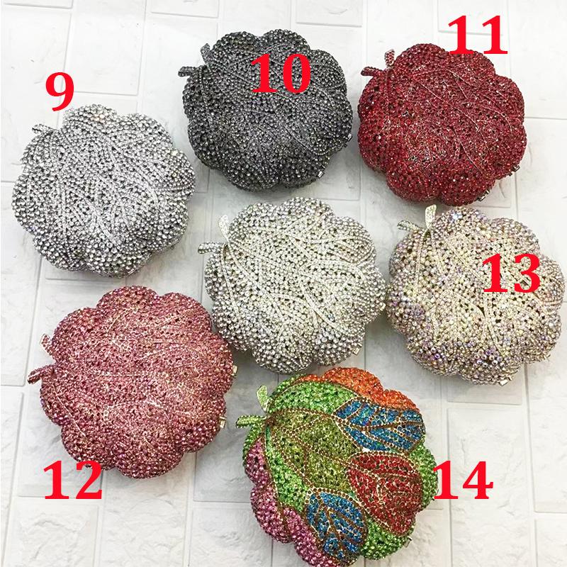 Crystal Evening Purse Clutches WHTUOHENG Diamond Bags Flower Wedding Dinner Clutches Luxury Girls Lady Party Bridal Handbags