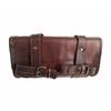 Leather Pouch Motorcycle Side Saddlebags Saddle Panniers 3 Bag Brown 2 + 1 Bags