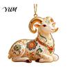 Elegant Home Party Decoration 2D Acrylic Goat Christmas Ornament, Cute Animal Sheep Hanging Decor for Easy Festival Tree, Holiday Decoration, New Year
