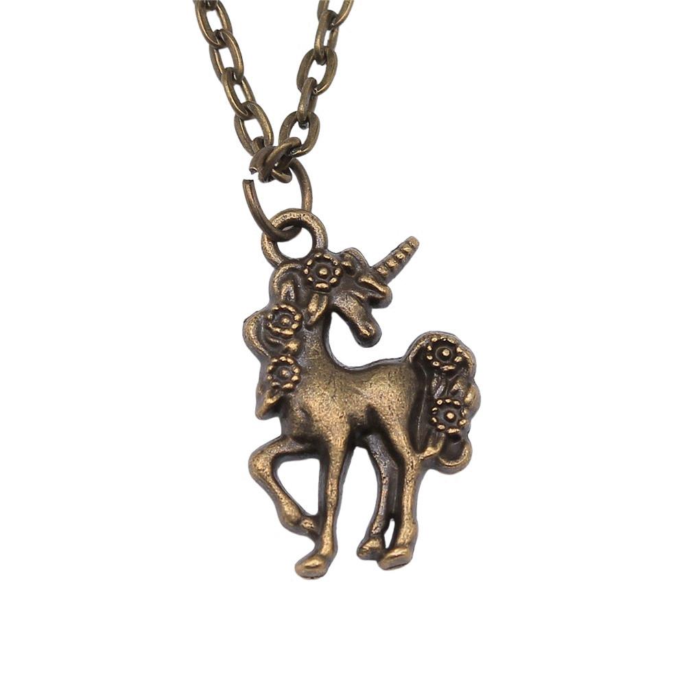 Horseshoe Charm Necklace  Animal Pendant For Horse Lovers Cowboy Western Jewelry 43cm Chain