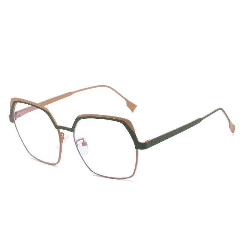 Retro Metal Glasses Frame Men'S Edge Silk Polygonal Glasses Frame Women'S, Optical Frame 6015