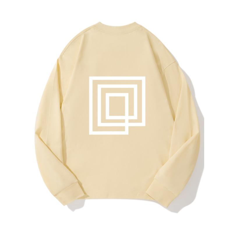 

Осенняя одежда Hui Zi, длинный рукав, чистый хлопок, новый мужской и женский топ, весенний внутренний слой, базовая рубашка, футболка с круглым вырезом и длинными рукавами XXL бежевый