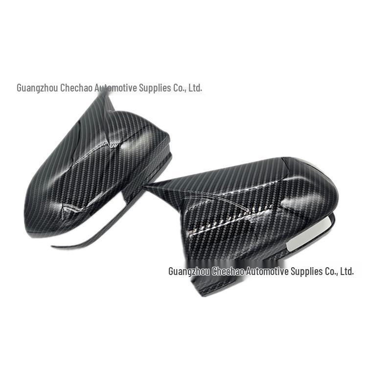 

Carbon Fiber Style Rearview Mirror Cow Horn Cover for 2012-2015 Mitsubishi Lancer