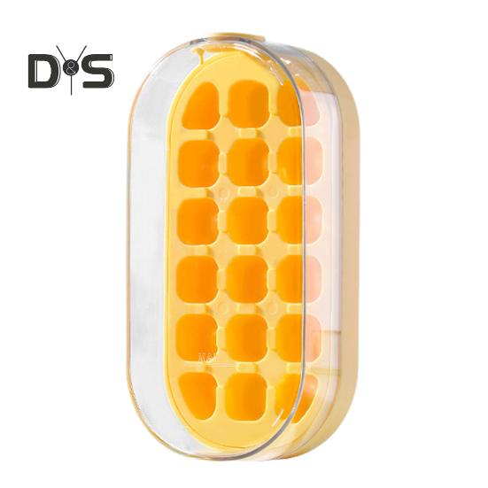 

Форма для льда в бутылке с трубочкой, открывающаяся одним щелчком, 2-в-1, форма для льда и чайник, портативная бутылка для воды, вертикальный лоток для льда для морозильника Without Straw жёлтый