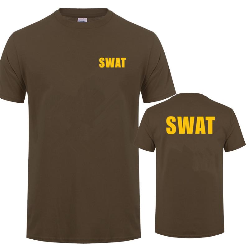 Swat T-Shirt Sommer Neue Kleidung Baumwolle Lässig Kurzarm Unisex T-Shirts Hip Hop Swat T-Shirts Oberteile Ot035