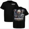Duramax Turbo Diesel Skull T-Shirt, Graphic Tee for Truck Lovers, Heavy Duty Eng