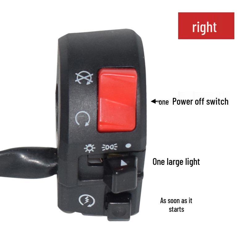 Motorcycle Switch for Huanglong BN300/BN600 Handlebars, Headlight Wiring Modification Required