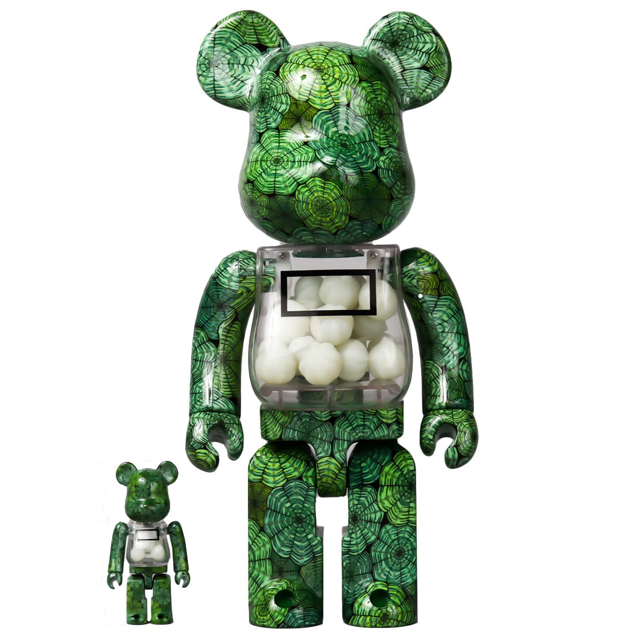 

Medicom Toy x BOTANIZE Bearbrick Узор Obesa [Ограниченная продажа] 400% и 100% зелёный