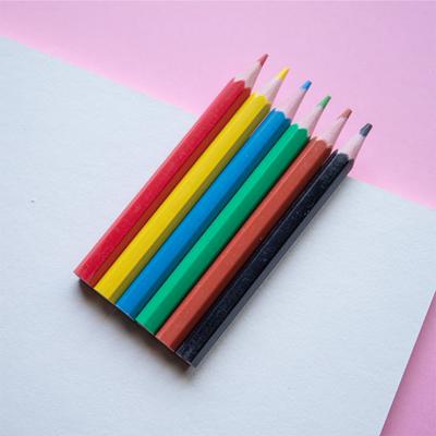 6 Renkli 3.5in Mini Kısa Çocuk Boya Kalemleri İlkokul Öğrencileri Çizim Boyama Kalem Seti Sanat Kırtasiye Okul Malzemeleri