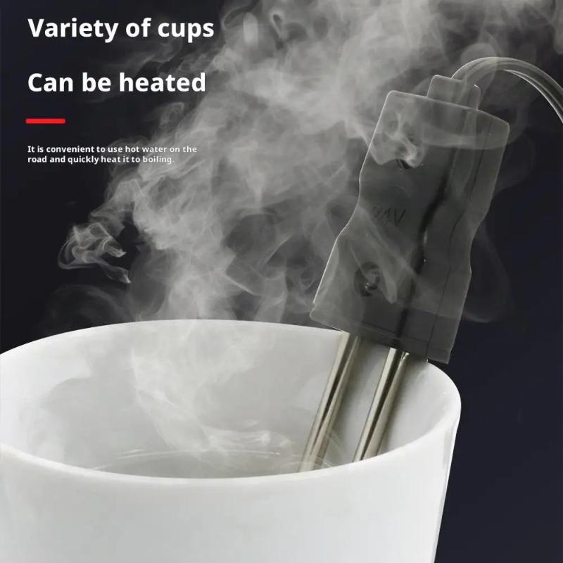 Portable 12V 24V Car Immersion Heater Portable High Quality Safe Warmer Fashion Durable Auto Electric Tea Coffee Water Heater