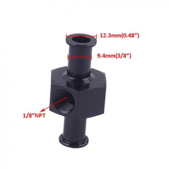 0-100 psi Kraftstoffdruckanzeige mit 3/8 Zoll Anschlussadapter Öldruckanzeige