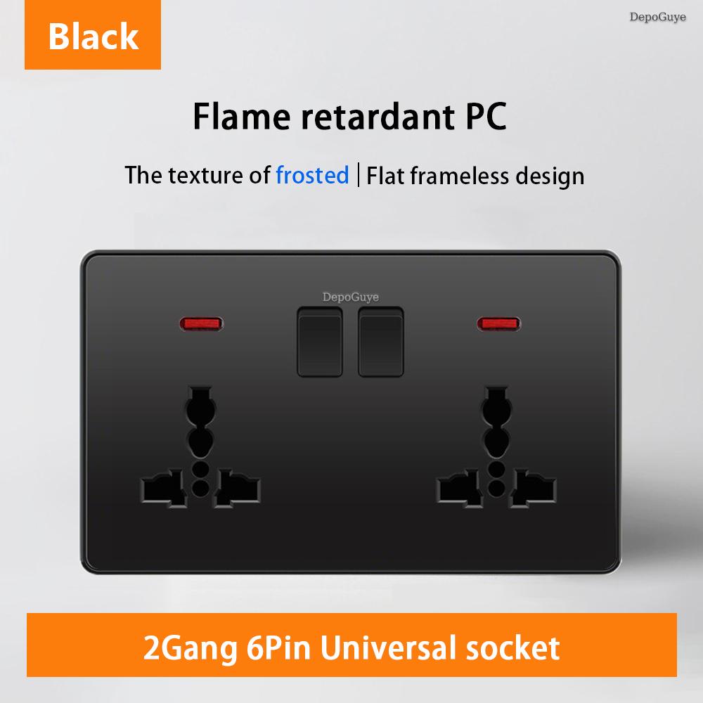 18W Type-C Plug Quick Charging Universal 5-pin Dual Power Socket,UK Standard 13A Wall Socket with DC 5V 3.1A Type-c USB Charger