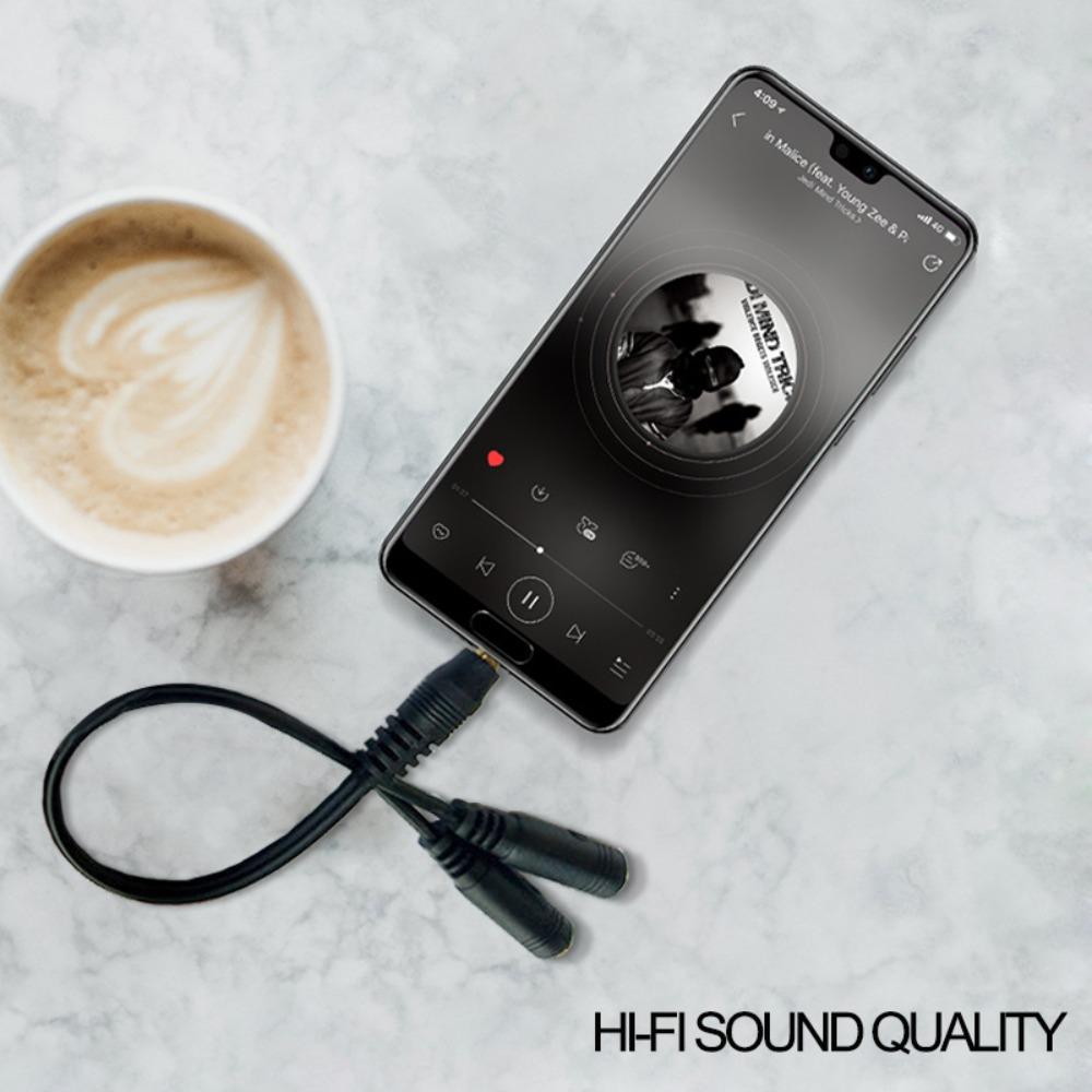 

4 шт. TPE Wire Body Audio Cable Медный провод Сердечник 2-в-1 Линия записи Цифровой проводной микрофон