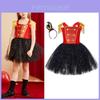 Nussknacker-Kostümkleid für Mädchen mit Paillettendetails – Halloween-Cosplay-Outfit