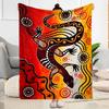 Australian Aboriginal Style 22 Blanket Soft Warm Cozy Perfect for Seaside Couch Picnics All-Season Use Modern Style Birthday Christmas Gift Blanket