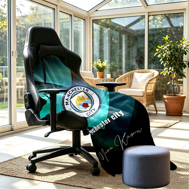 Manchester City FC Print Blanket - Soft & Comfortable, for Bedroom, Travel, Sofa, Home Decoration - Birthday Christmas Gift for Friend