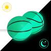 Luminous Blue PVC Basketball - 16/18CM Night Glow Inflatable Fluorescent Toy Ball for Kids