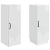 Cabinet Set 2 Pcs High Gloss White Particleboard