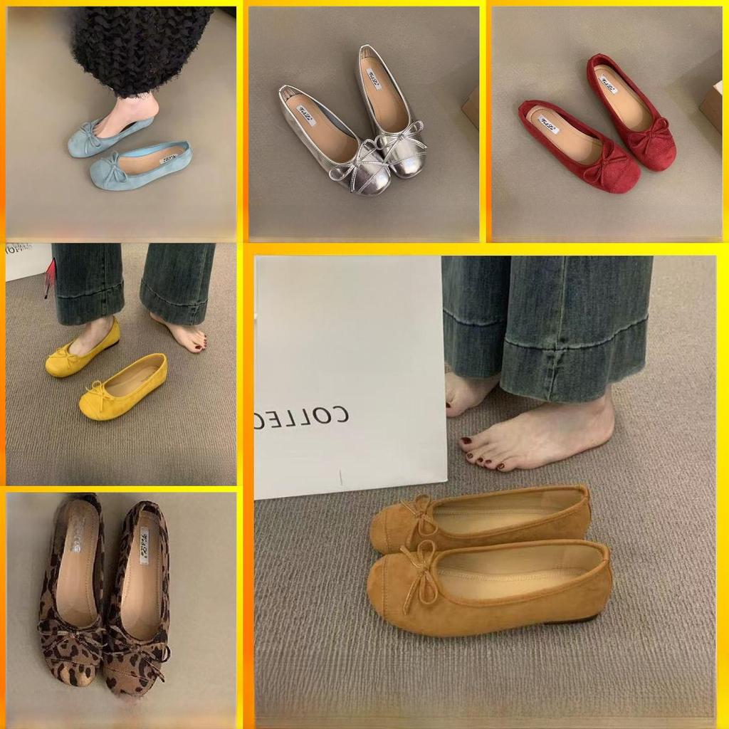 Ballerinas für Damen aus PU-Material mit weicher Sohle für den täglichen Gebrauch Frühling 2024