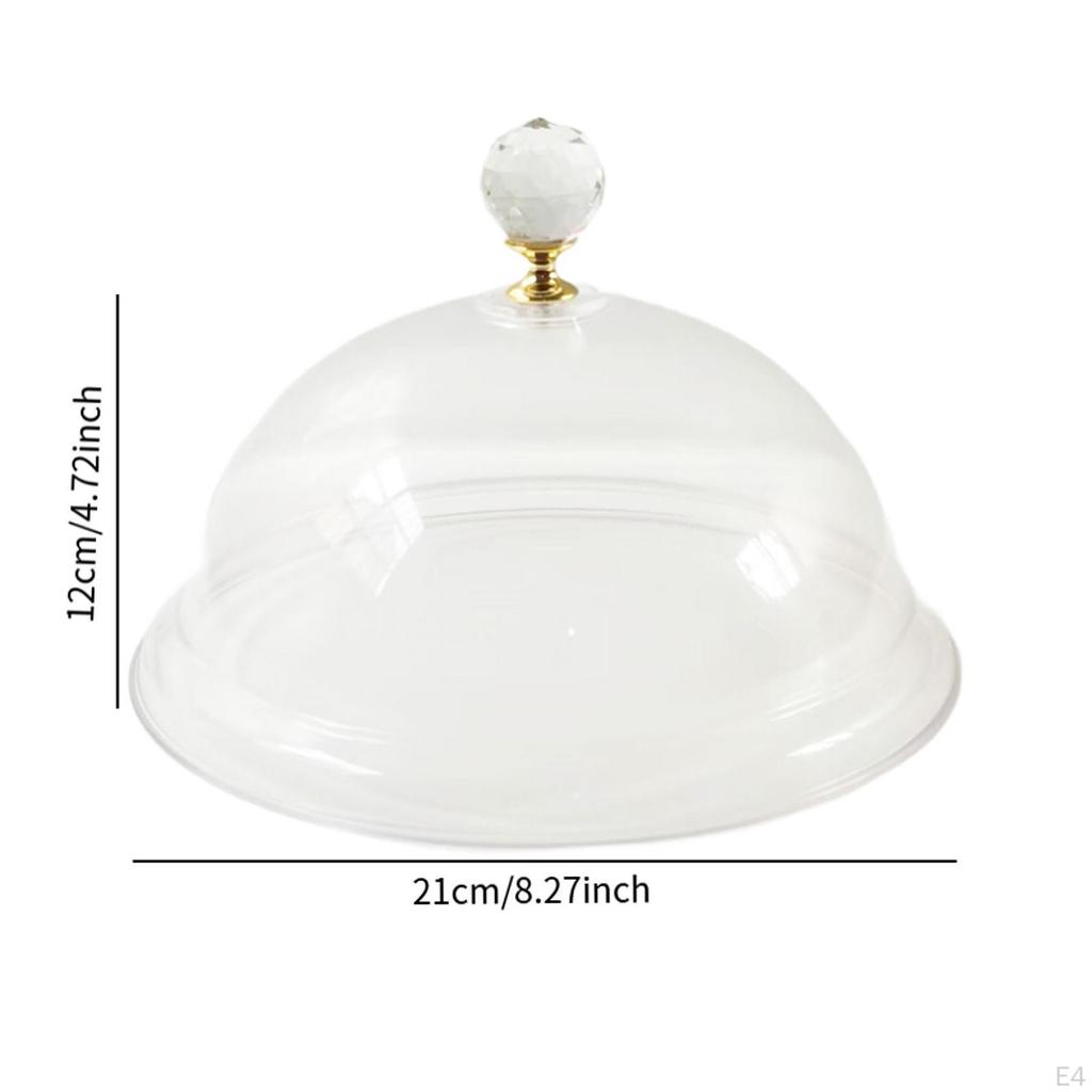 Acrylic Food Cover Clear Multifunction Lightweight Round Plate Protection for Home Kitchen