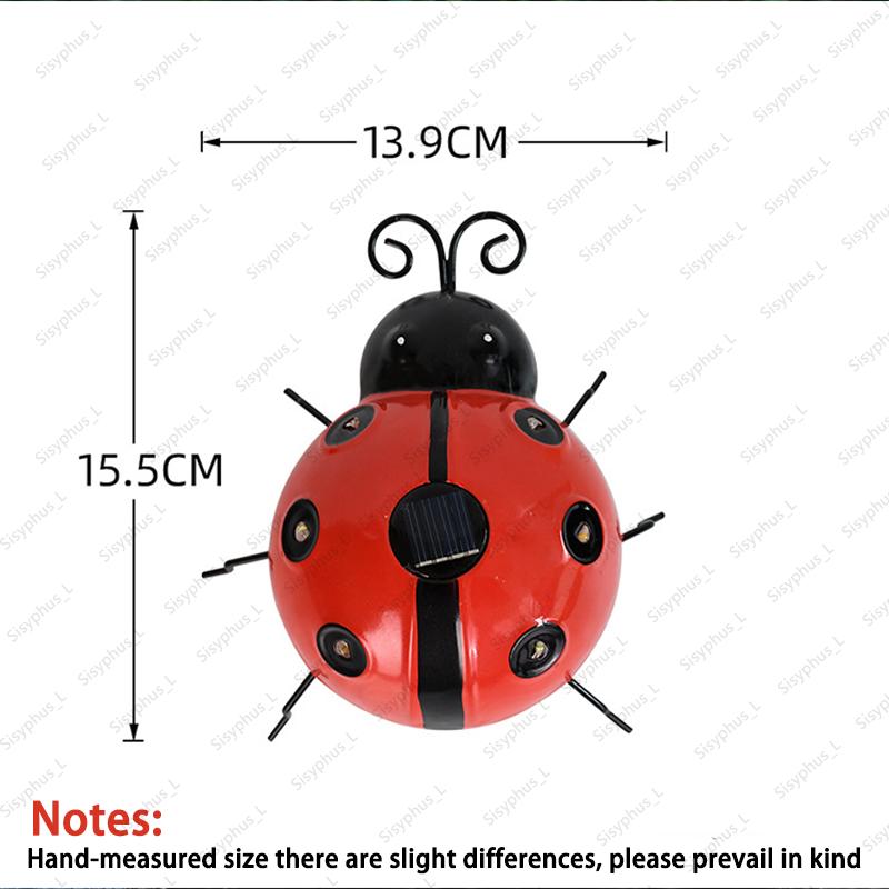 1-4Pcs Solar Ladybug Lamp Outdoor IP65 Waterproof Anti Corrosion LED Solar Powered Light For Garden Lawn Tree Landscape Decor