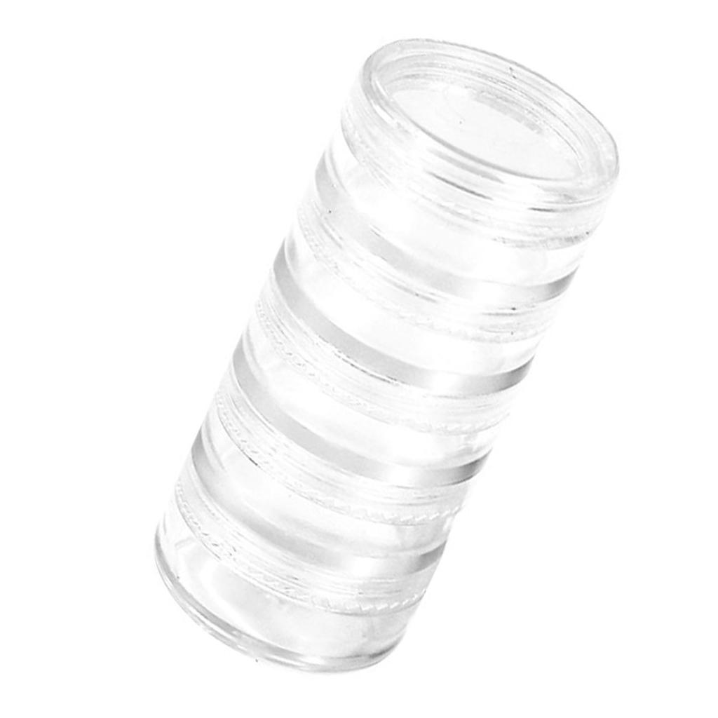 Round Jewelry Box Transparent Sturdy PP 5 Tiers Design Light Portable Jewelry Storage Box for