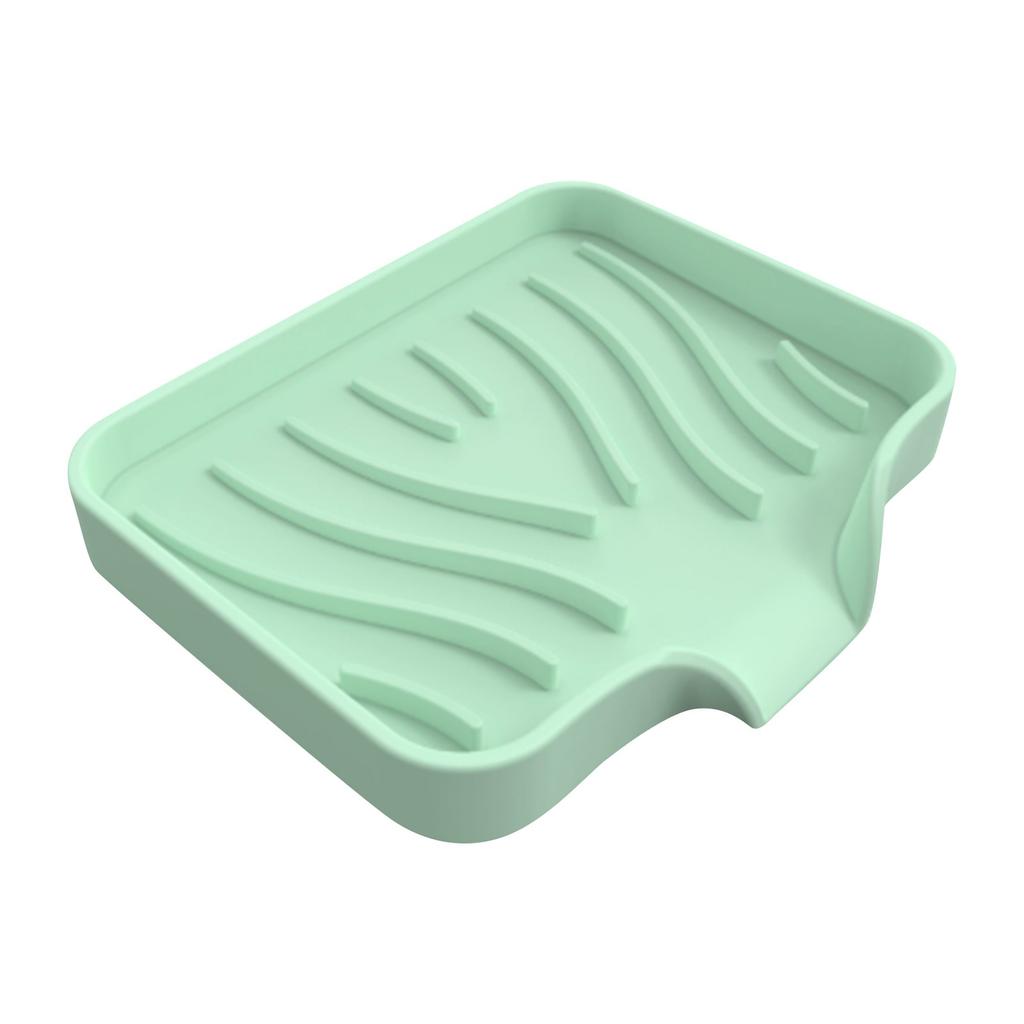 Silicone Soap Dish With , Bar Soap Holder For Shower,Bathroom And Kitchen Sink Organizer,Self Soap Tray