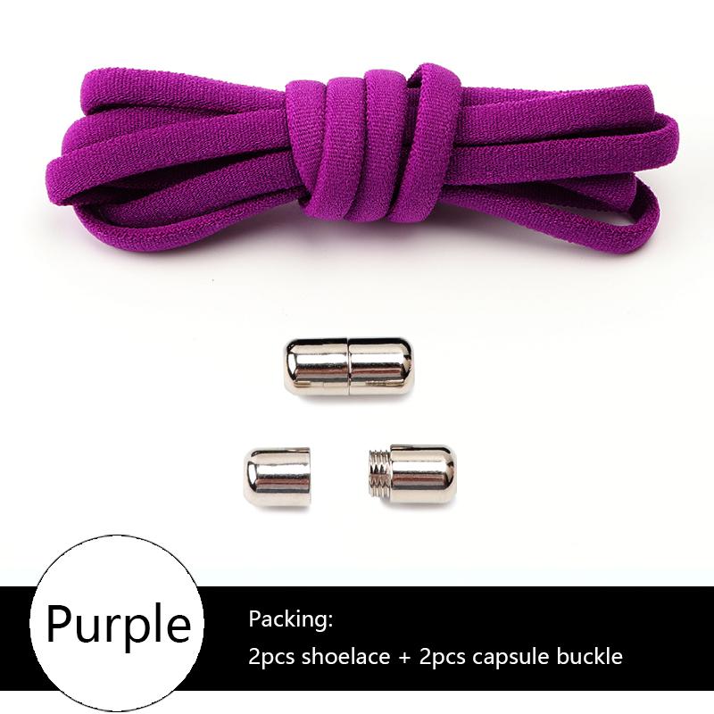 Elastic No Tie Shoelaces Semicircle Shoe Laces For Kids and Adult Sneakers Shoelace Quick Lazy Metal Lock Laces Shoe Strings