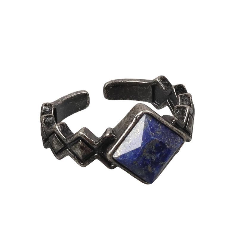 1Pcs Retro Crystal Ring Natural Stone Amethyst White Crystal Handmade Vintage Punk Finger Ring Jewelry Gift