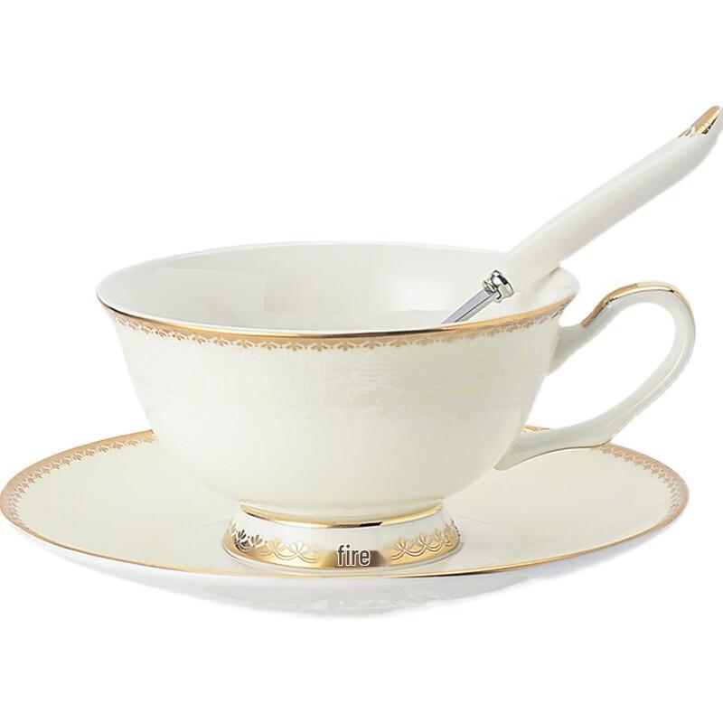 TLXT Retro Ceramic Hand-Pour Coffee Cup & Saucer